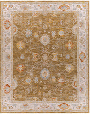 Avant Garde Brown/Sky Blue Machine Woven Rug - 2'7" x 10'
