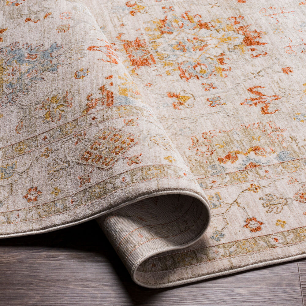 Avant Garde Charcoal/Rust Machine Woven Rug AVT-2311 - fold