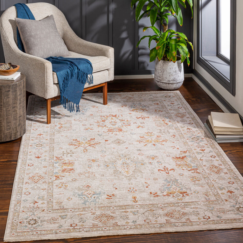 Avant Garde Charcoal/Rust Machine Woven Rug AVT-2311 - roomscene