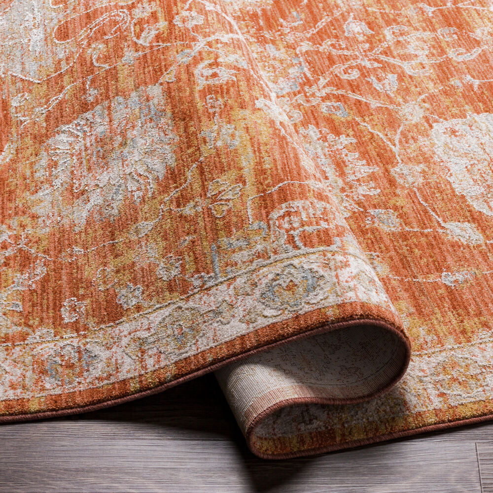 Avant Garde Charcoal/Rust Machine Woven Rug AVT-2321 - fold