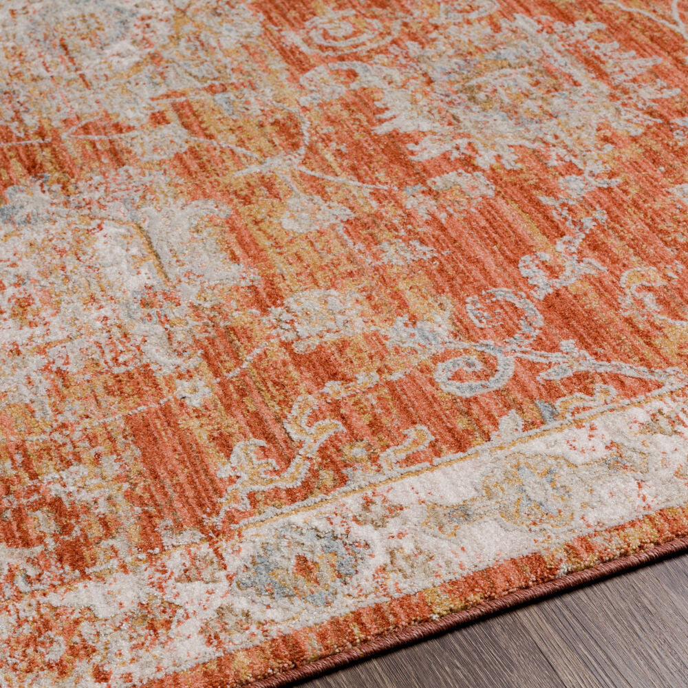 Avant Garde Charcoal/Rust Machine Woven Rug AVT-2321 - texture