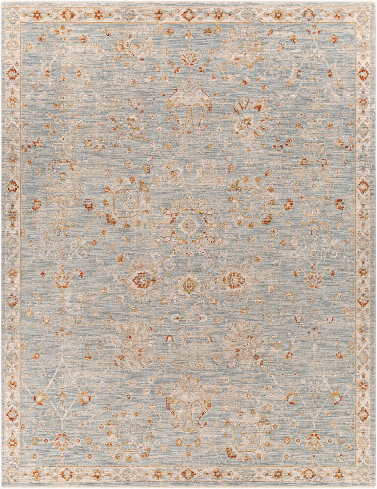 Avant Garde Denim/Rust Machine Woven Rug - 2'7" x 10'