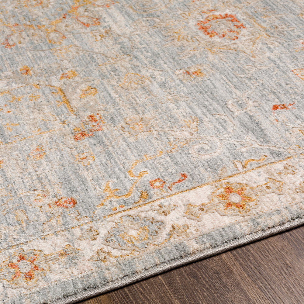 Avant Garde Denim/Rust Machine Woven Rug - texture