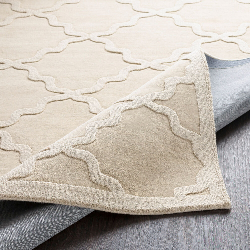 Central Park Beige Handmade Rug - fold