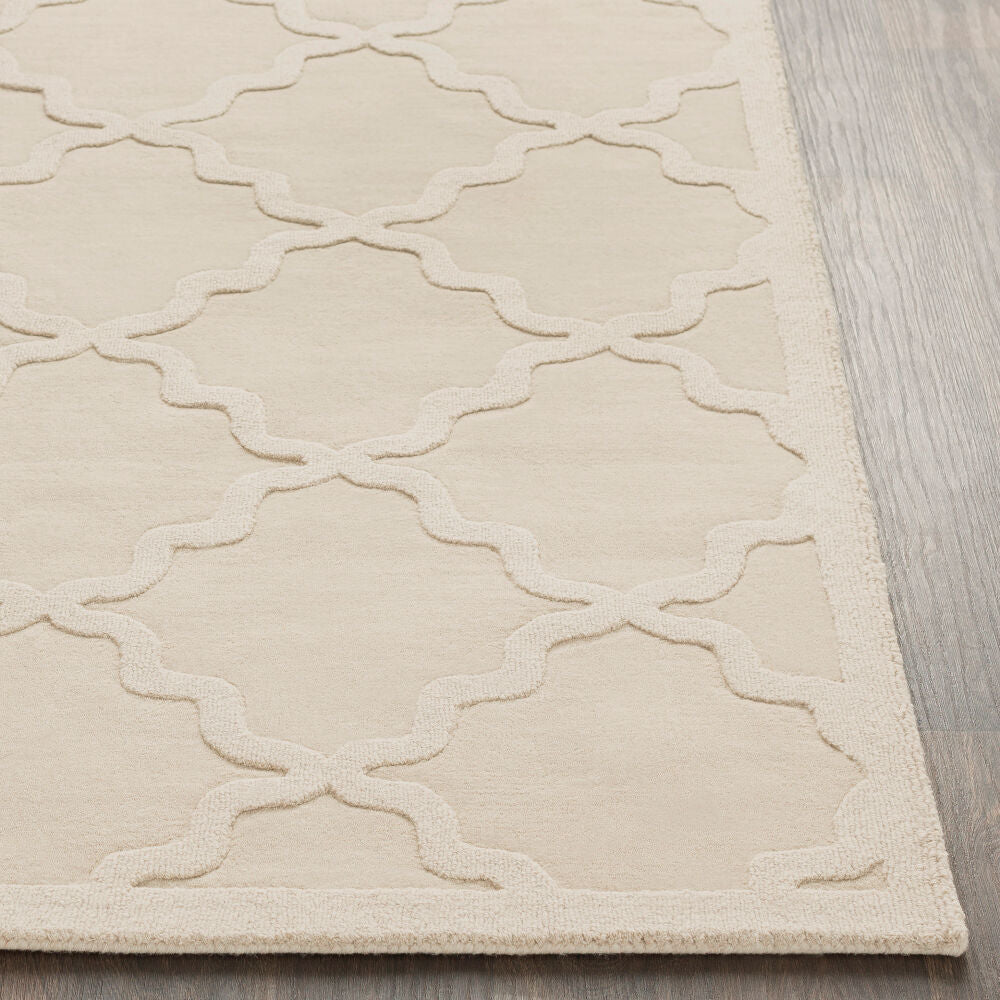 Central Park Beige Handmade Rug - front