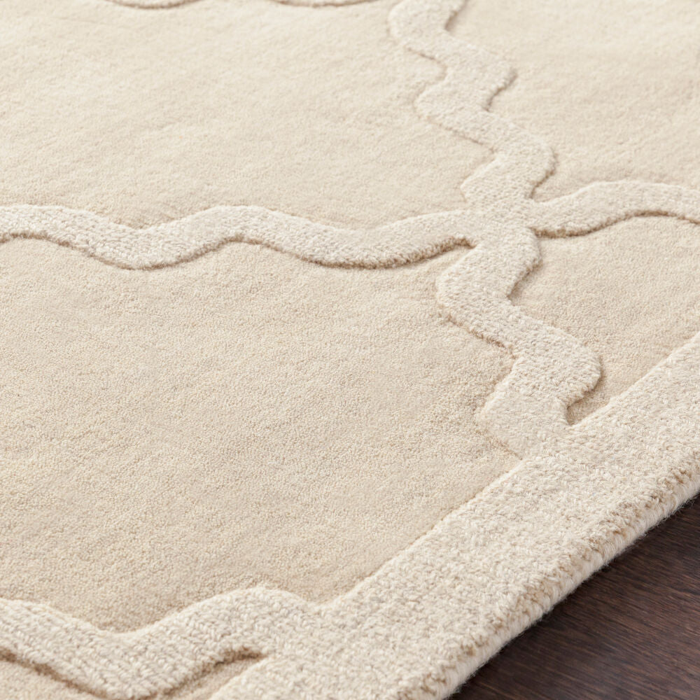 Central Park Beige Handmade Rug - texture