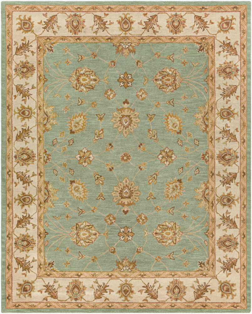 Middleton Grass Green/Tan Handmade Rug - 2'3" x 10'