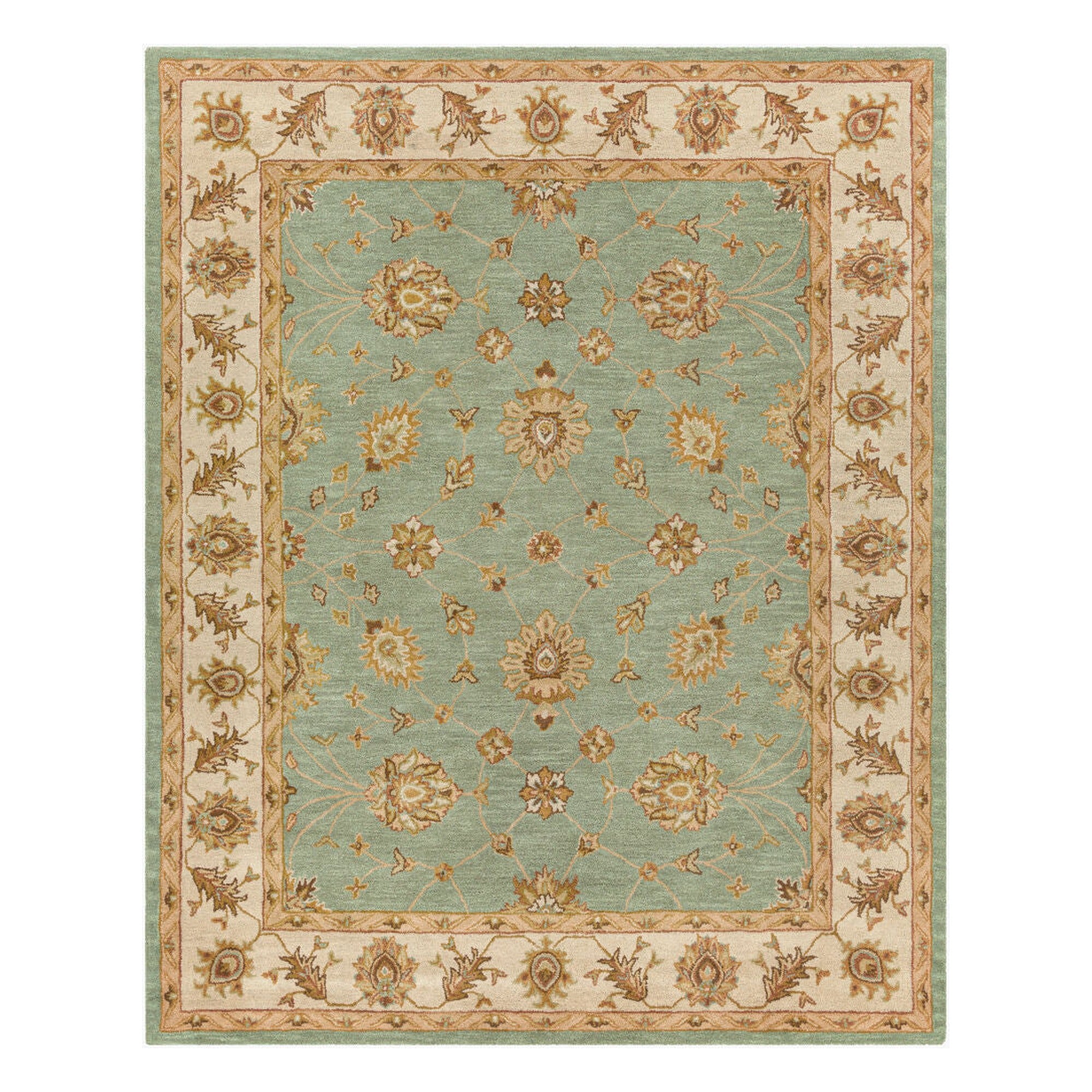 Middleton Grass Green/Tan Handmade Rug - 2'3" x 10'