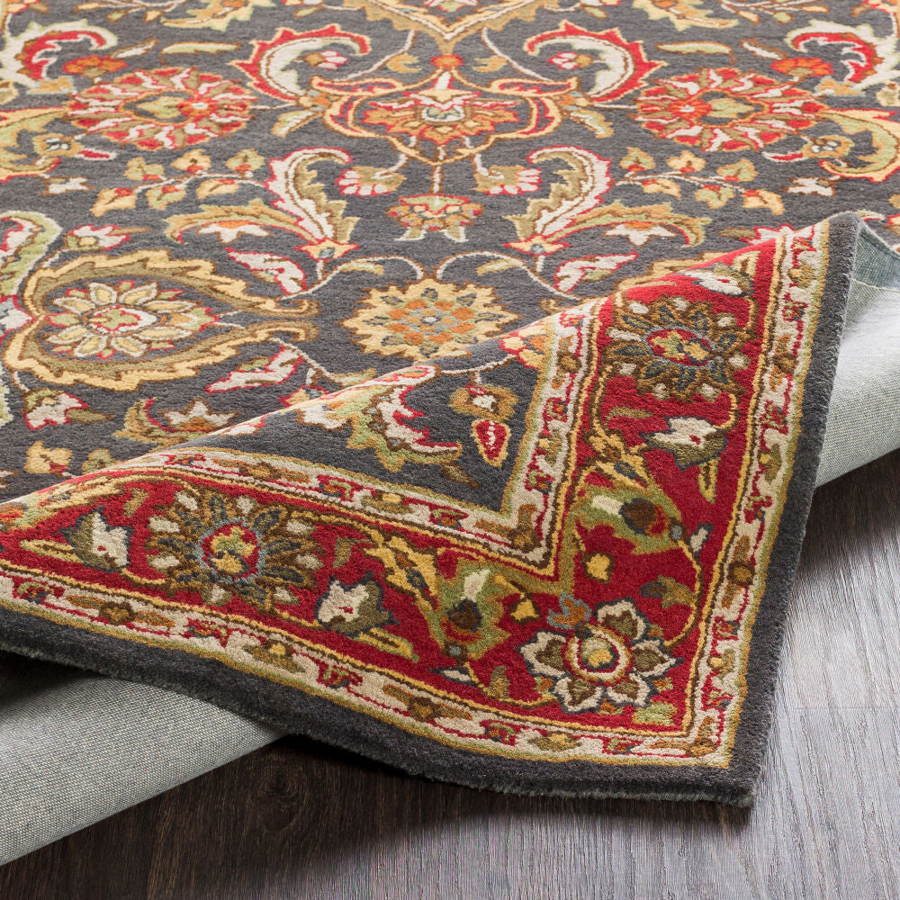 Middleton Amber/Sky Blue Handmade Rug - fold