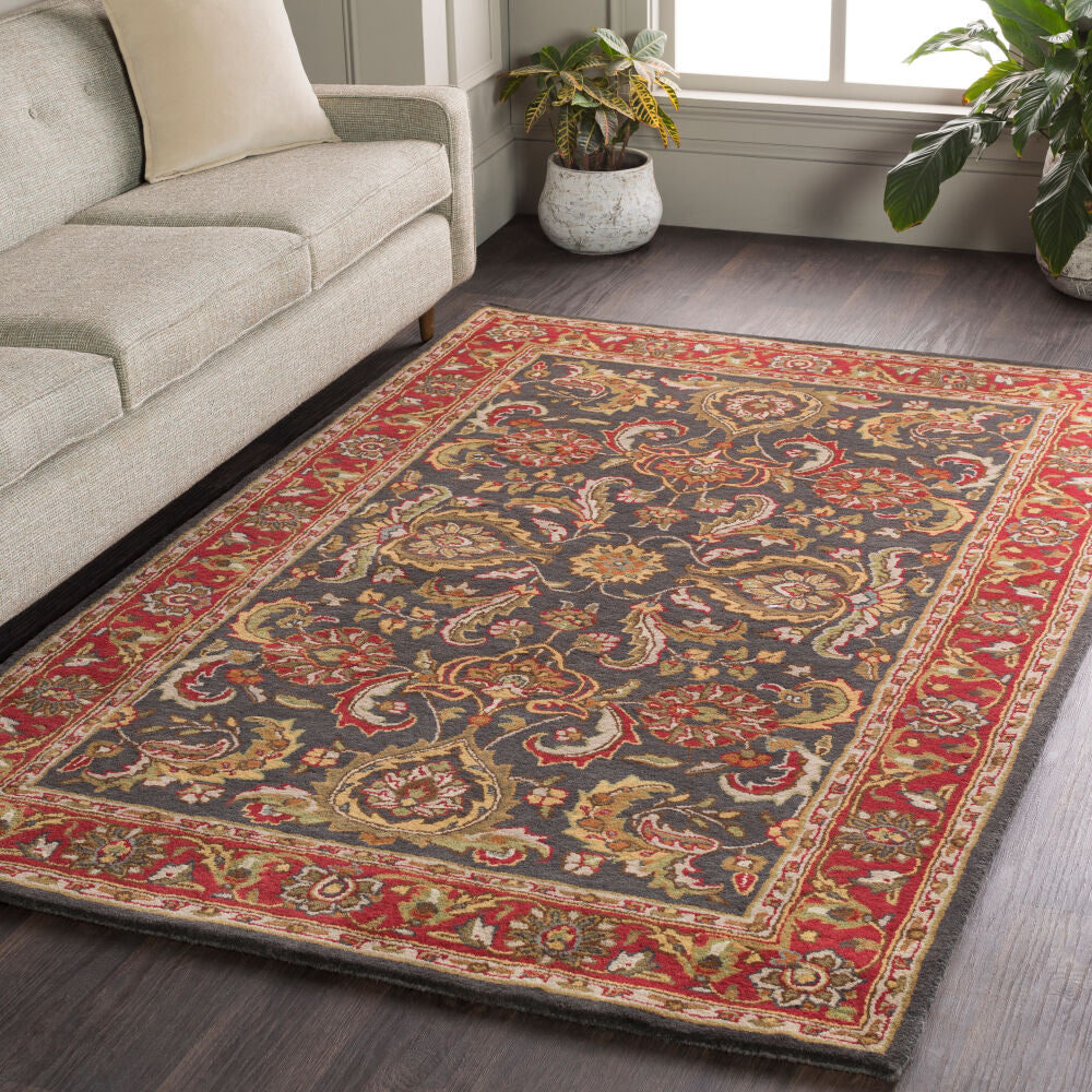 Middleton Amber/Sky Blue Handmade Rug - roomscene