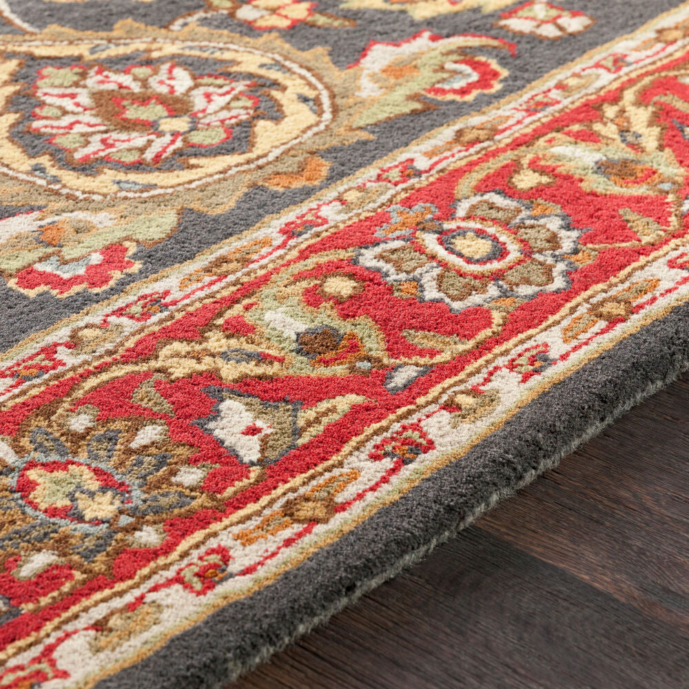 Middleton Amber/Sky Blue Handmade Rug - texture