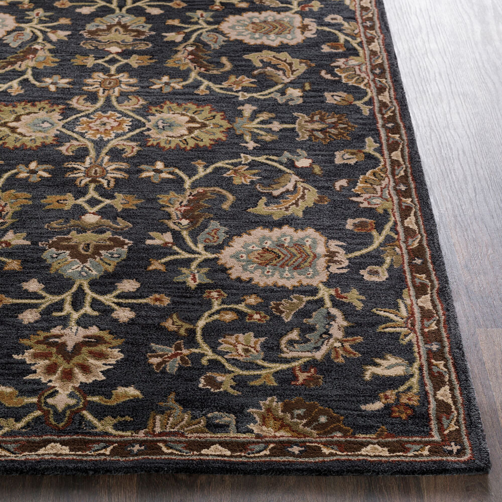 Middleton Burgandy/Taupe Handmade Rug - front