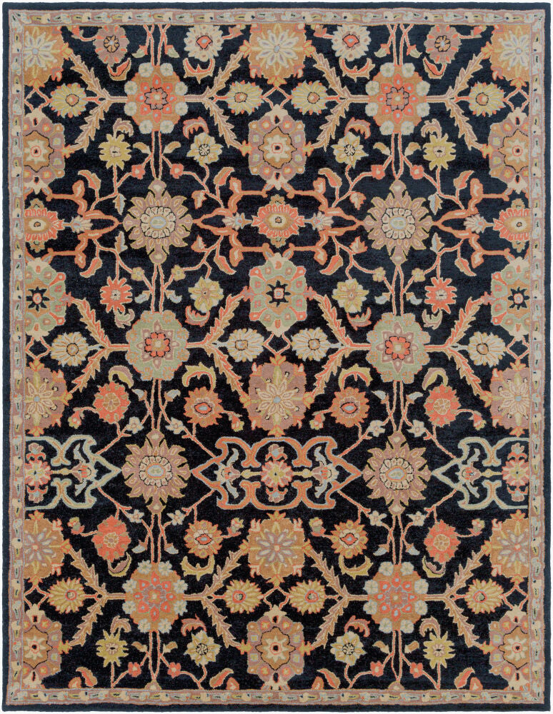 Middleton Black/Sage Handmade Rug - 2'3" x 10'