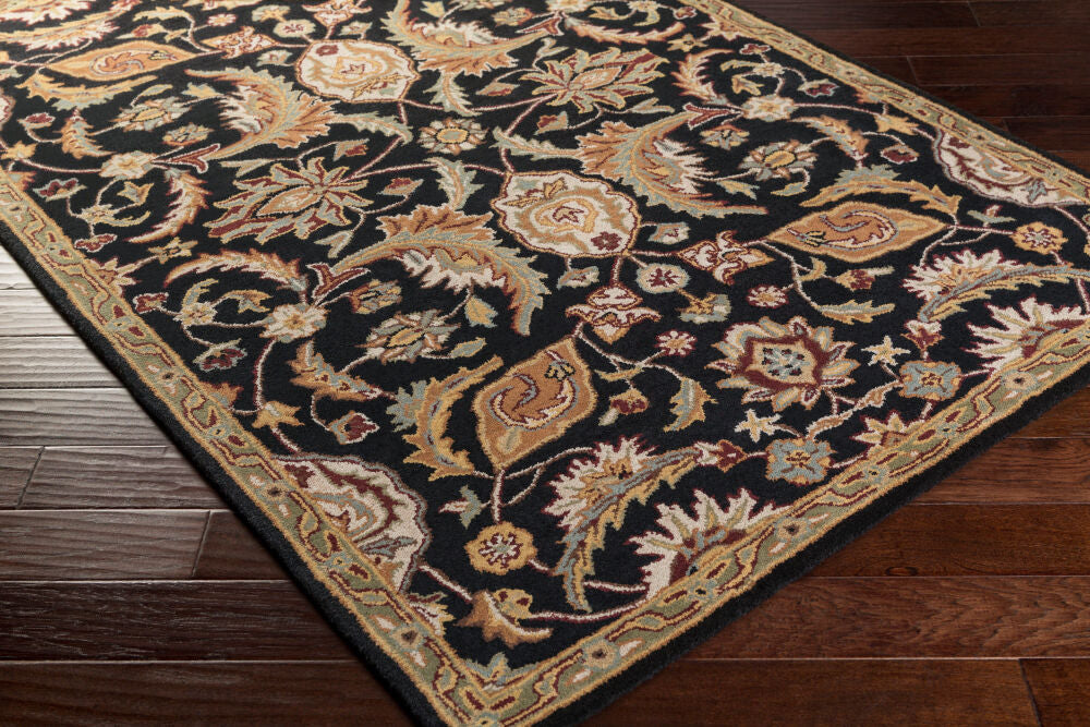 Middleton Beige/Olive Handmade Rug - corner