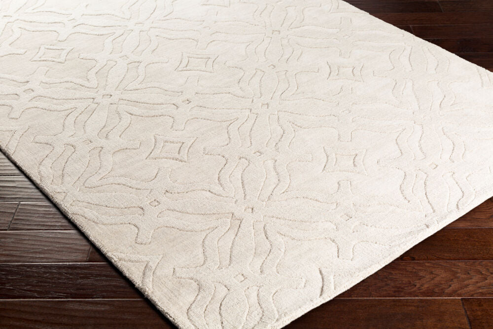 Metro Beige Handmade Rug - corner