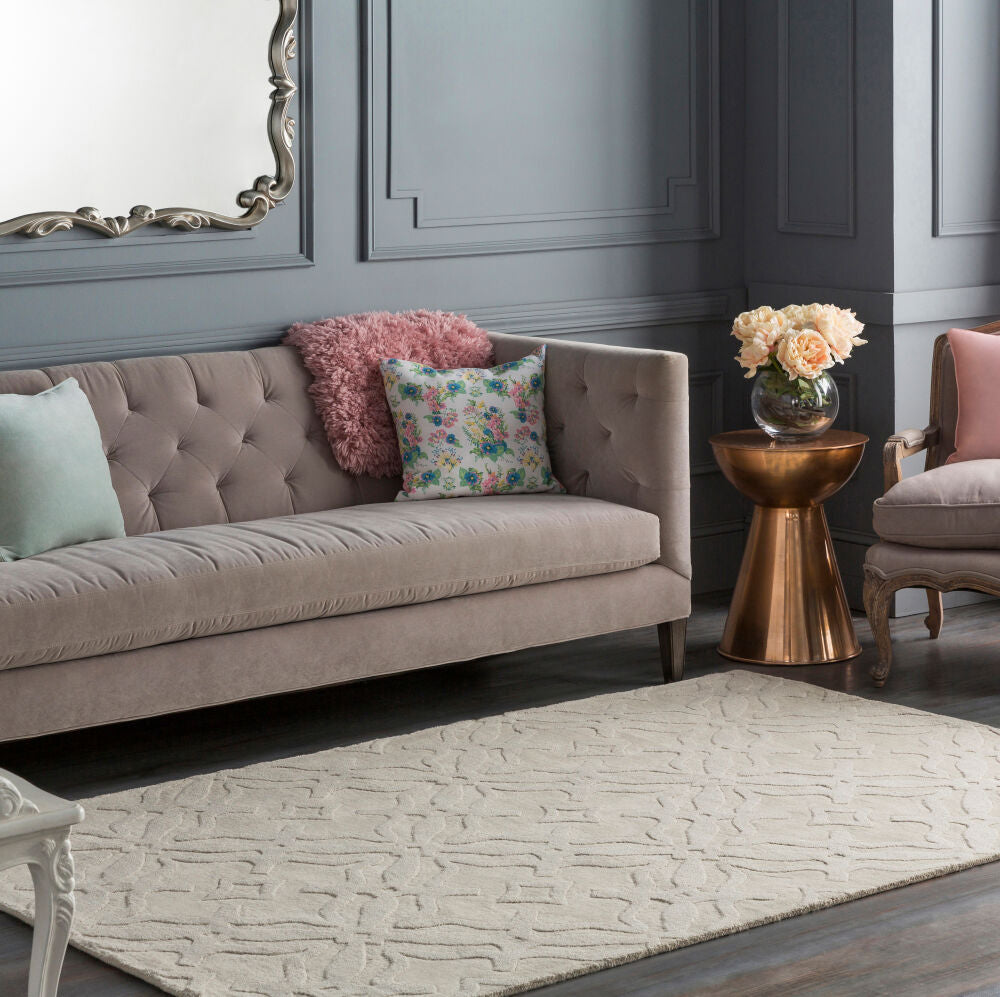 Metro Beige Handmade Rug - roomscene
