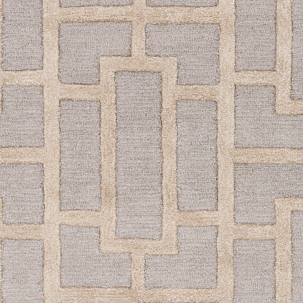 Arise Beige/Light Gray Handmade Rug - swatch
