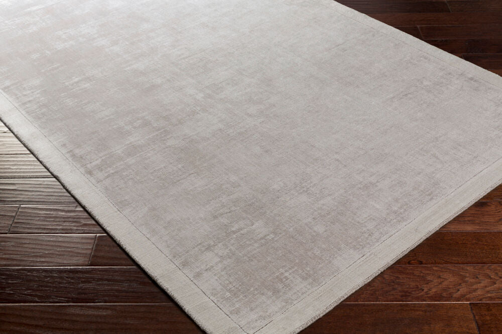 Silk Route Medium Gray Handmade Rug - corner