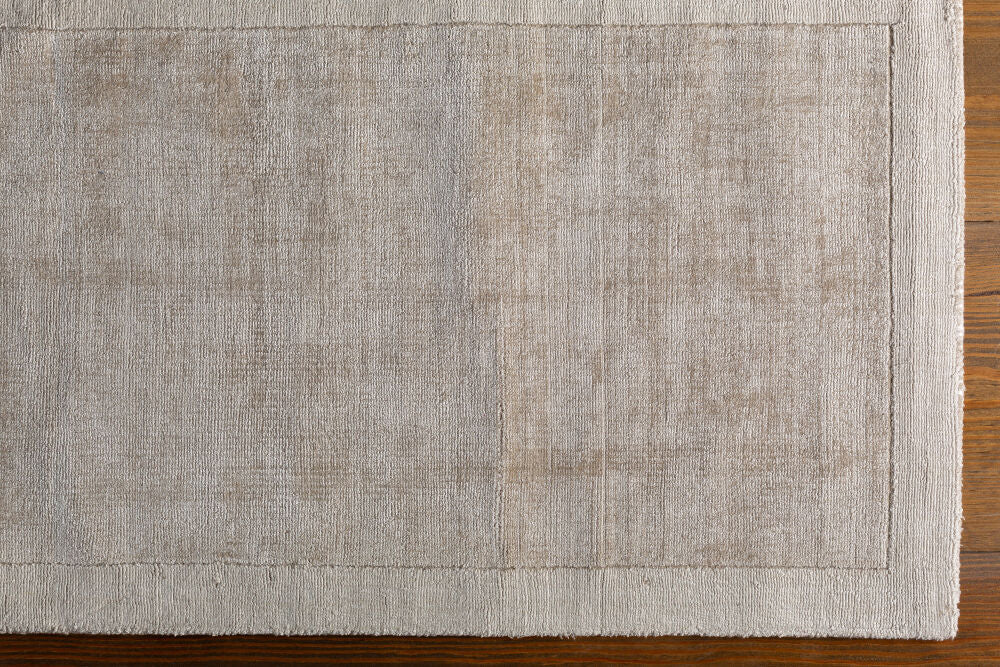 Silk Route Medium Gray Handmade Rug - overhead