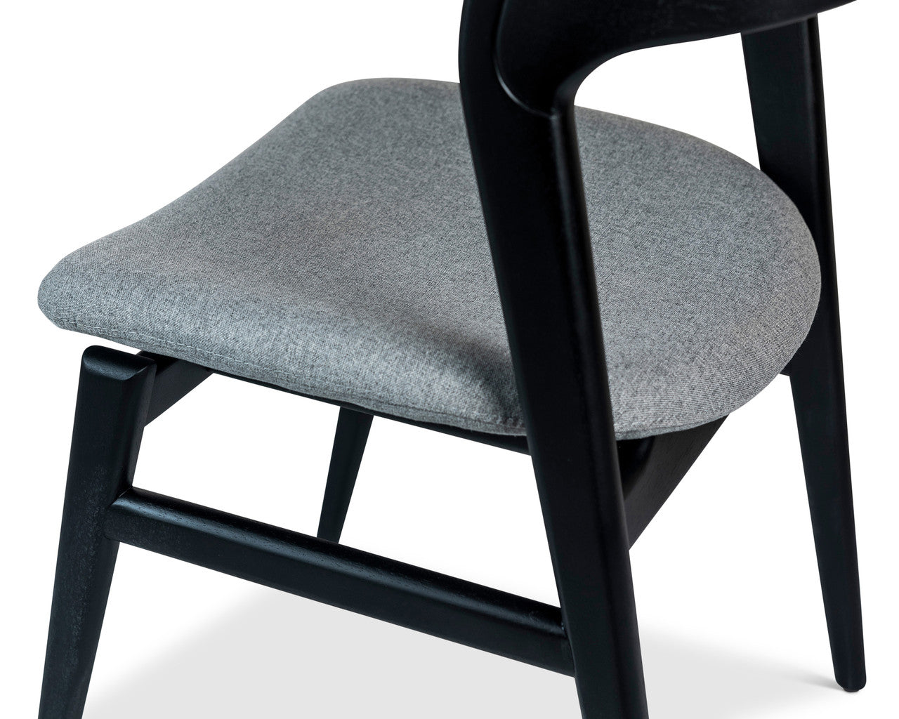 Modern Brazilian - Velma - Side Chair - Essence Grey Seat - Ebano Frame