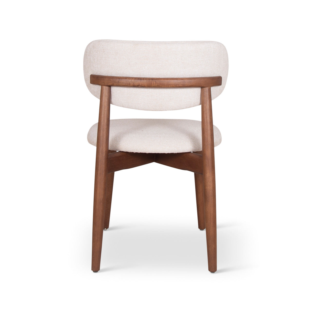Modern Brazilian - Lucia Side Chair - Harvest Natural Upholstery - Nogal Frame