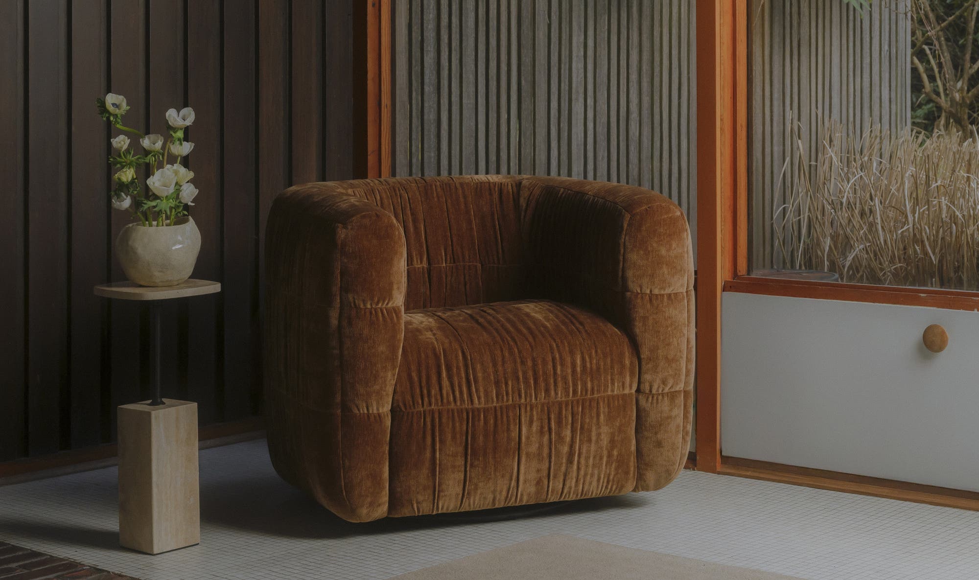 Robson Swivel Chair Toffee by Moe's Home Collection - view 7