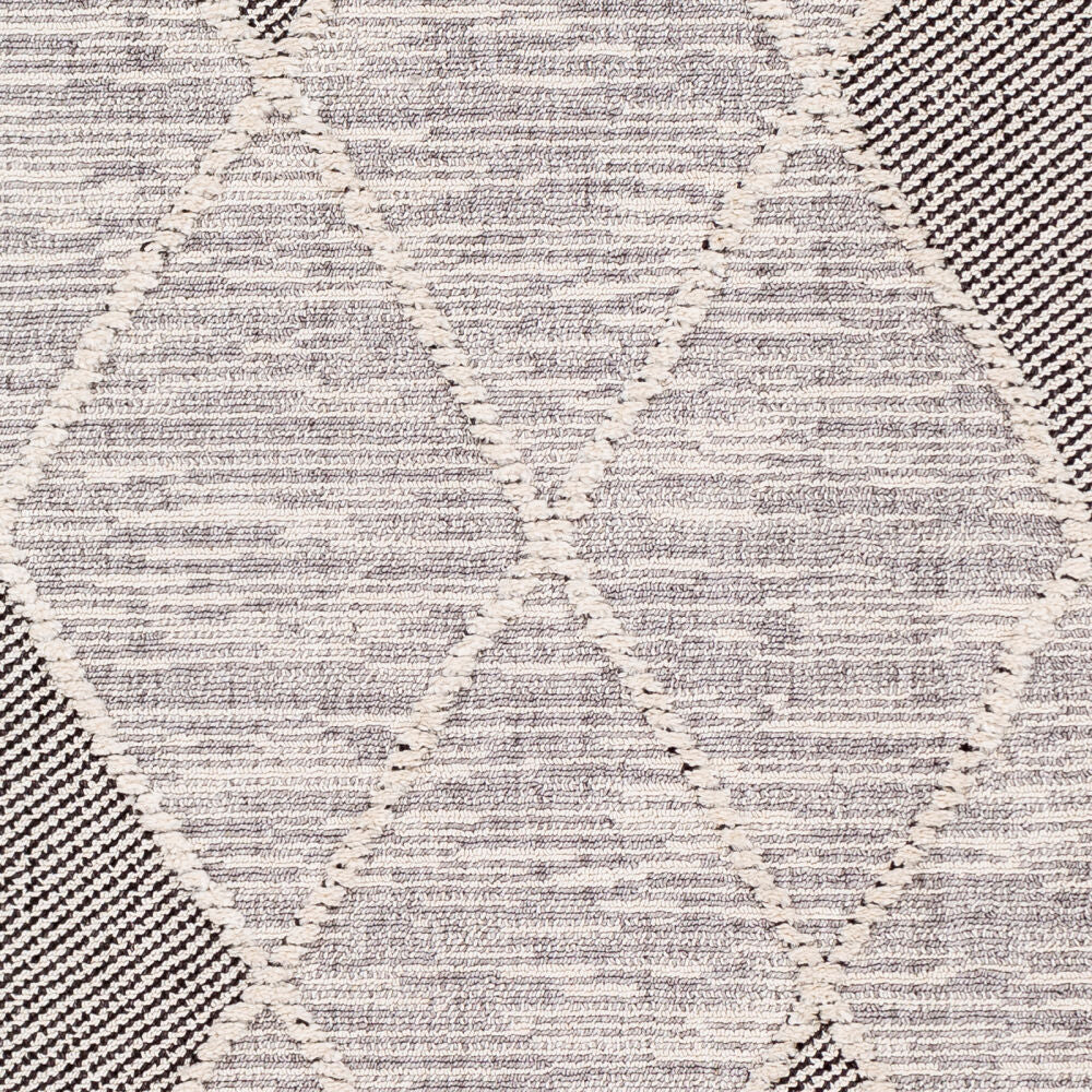 Azilal Black/Ivory Machine Woven Rug AZI-2304 - swatch