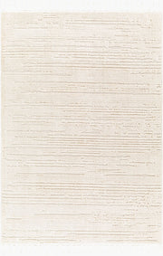 Azilal Ivory Machine Woven Rug - 5'3" x 7'