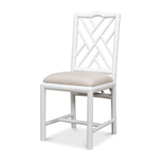 Brighton Bamboo Side Chair, White by Sarreid Ltd