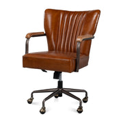Parker Office Chair, Vintage Havana Lthr by Sarreid Ltd