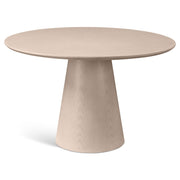 Modern Brazilian Mona Wooden Top Round Dining Table - Nevoa by Urbia - product view