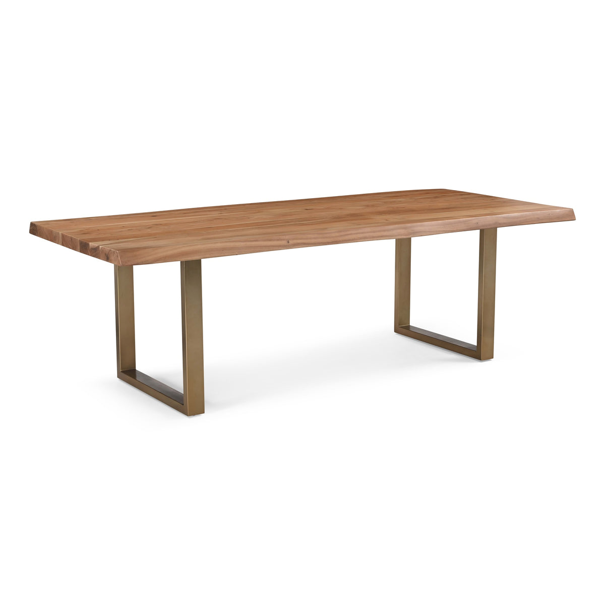 Brooks Dining Table U Base 40" x 92" Teak Top - Brass Base by Urbia - detail 2