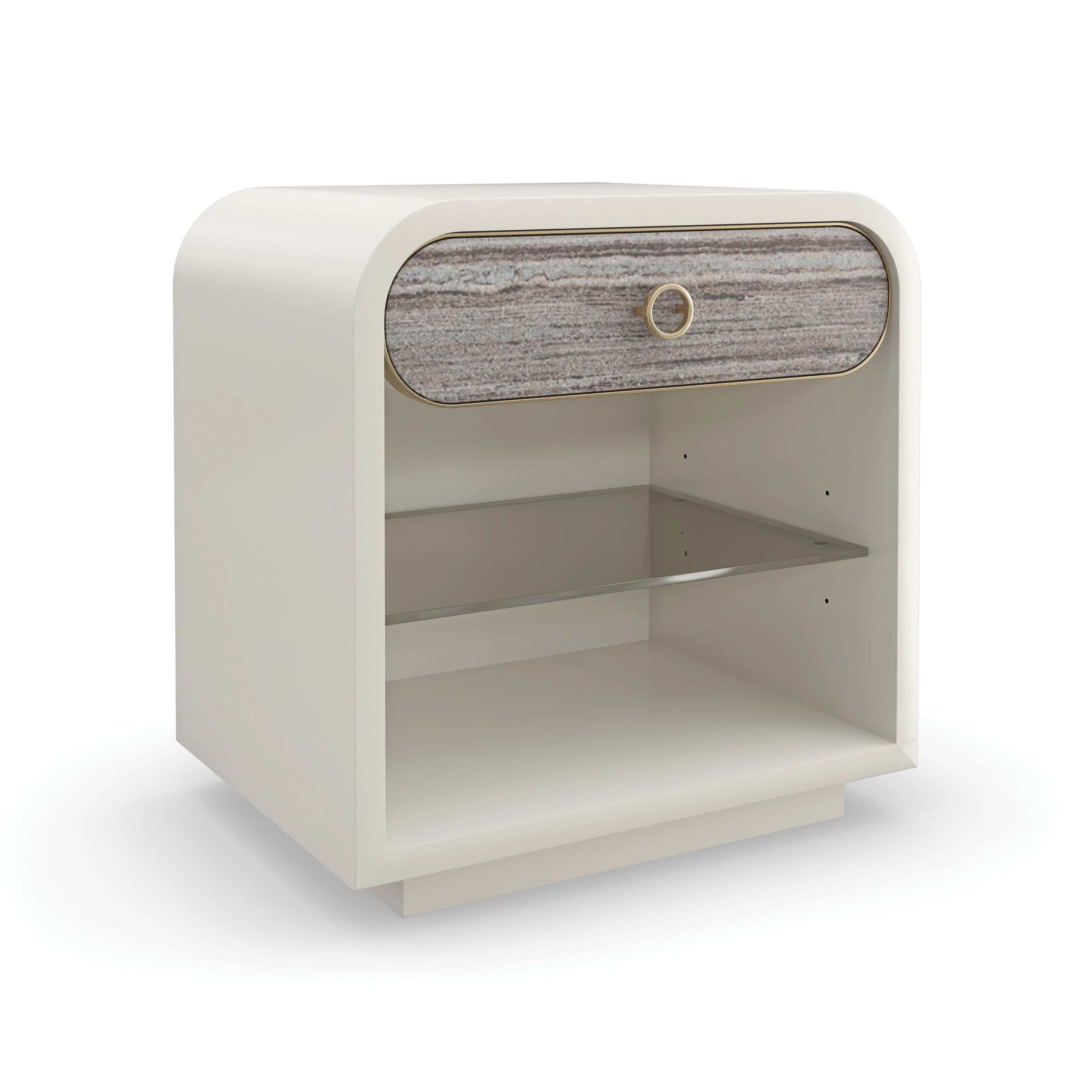 Quarry Almond Milk Nightstand 24.50" by Caracole - view 4