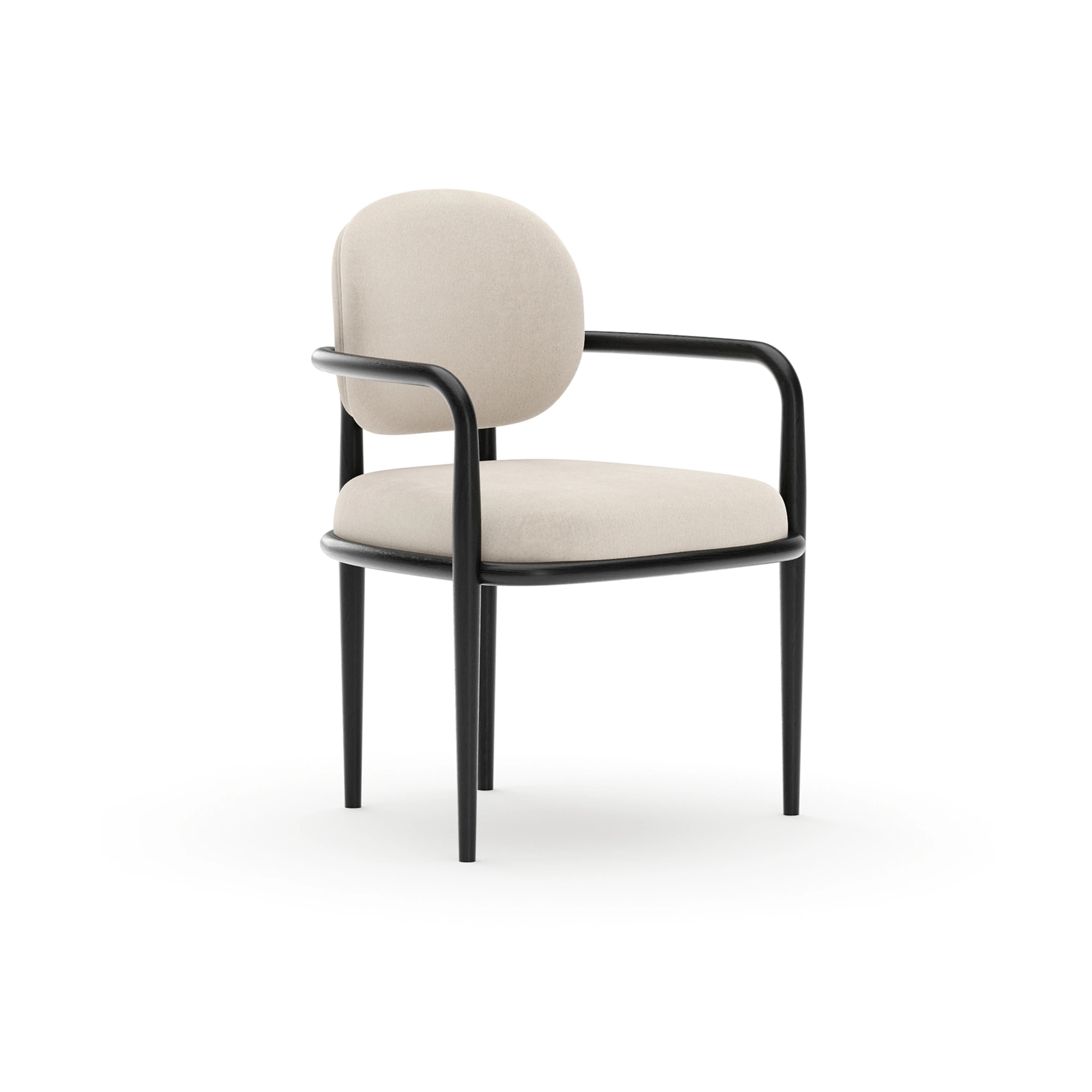 Madera Dining Arm Chair Modern Walnut 23" by Caracole - view 2