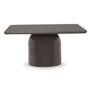 Alessia Short Enamel Coffee Table Deep Umber Brown, 14.25" by Urbia - product view