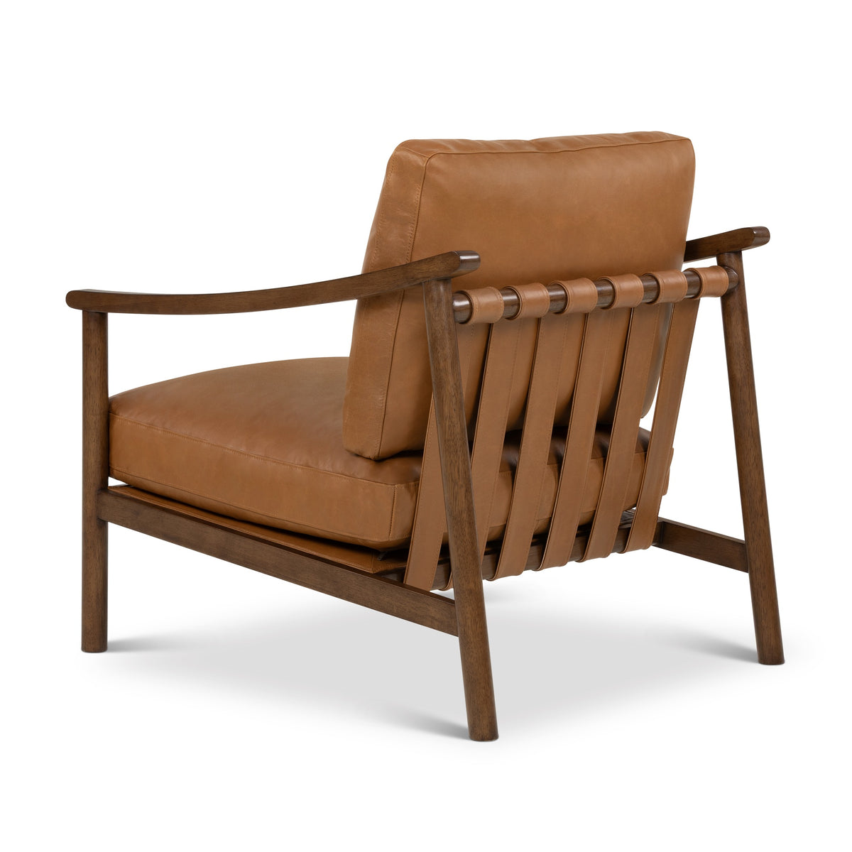 Rowan Leather Accent Chair Walnut, Panama Tan by Urbia - detail 6