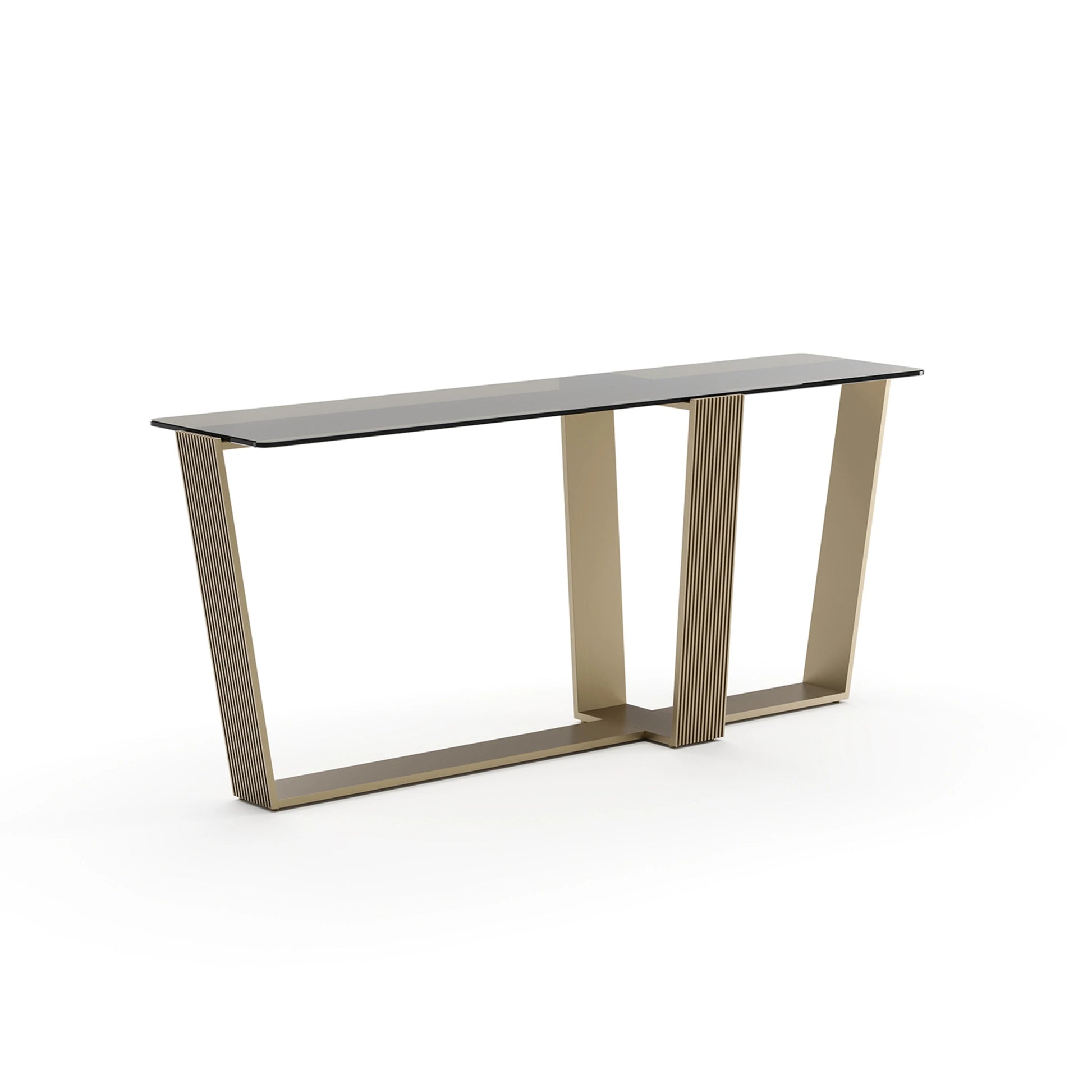 Counter Balance Console Table Brushed Gold 69" by Caracole - view 2
