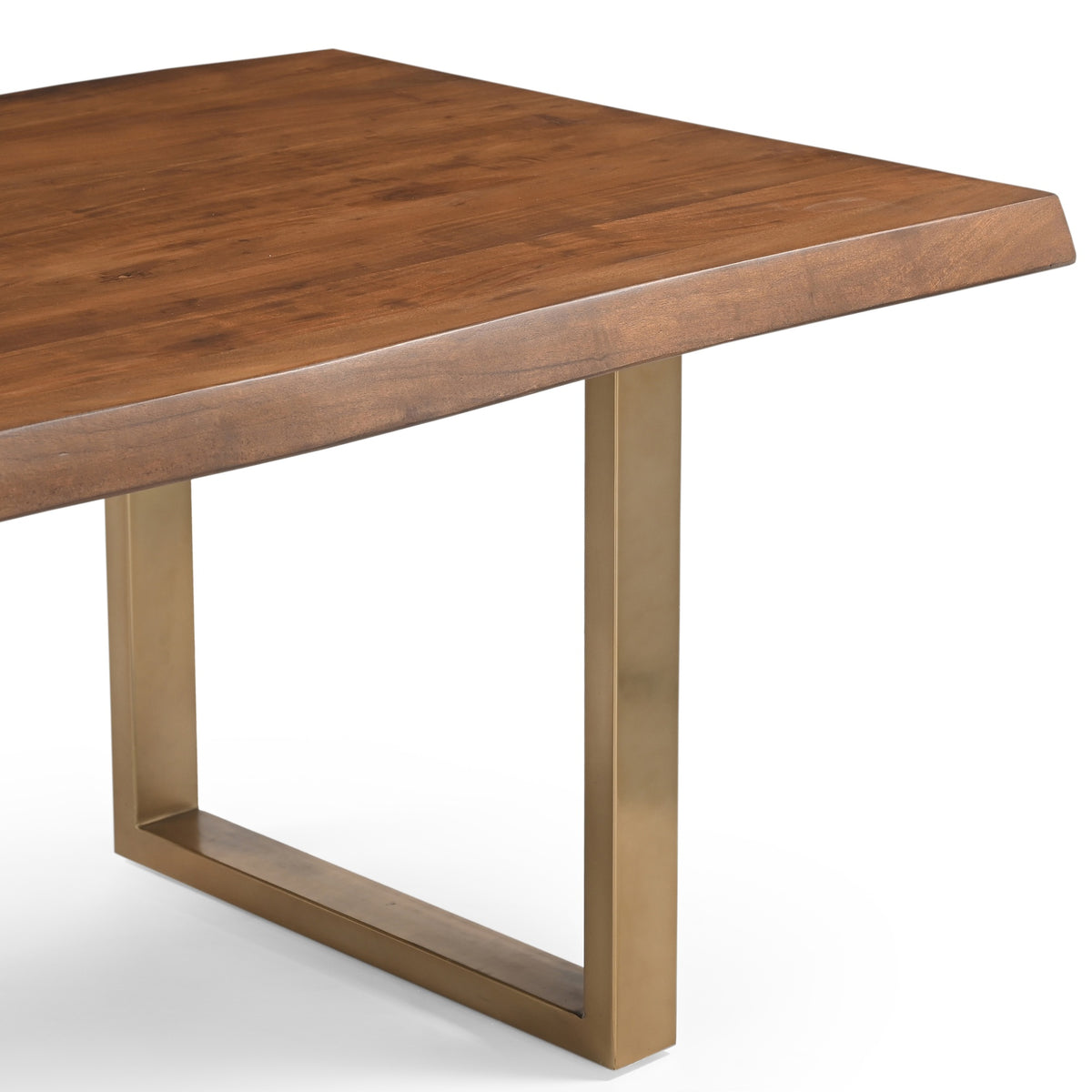 Brooks Dining Table U Base 40" x 79" Americano Top - Brass Base by Urbia - detail 5
