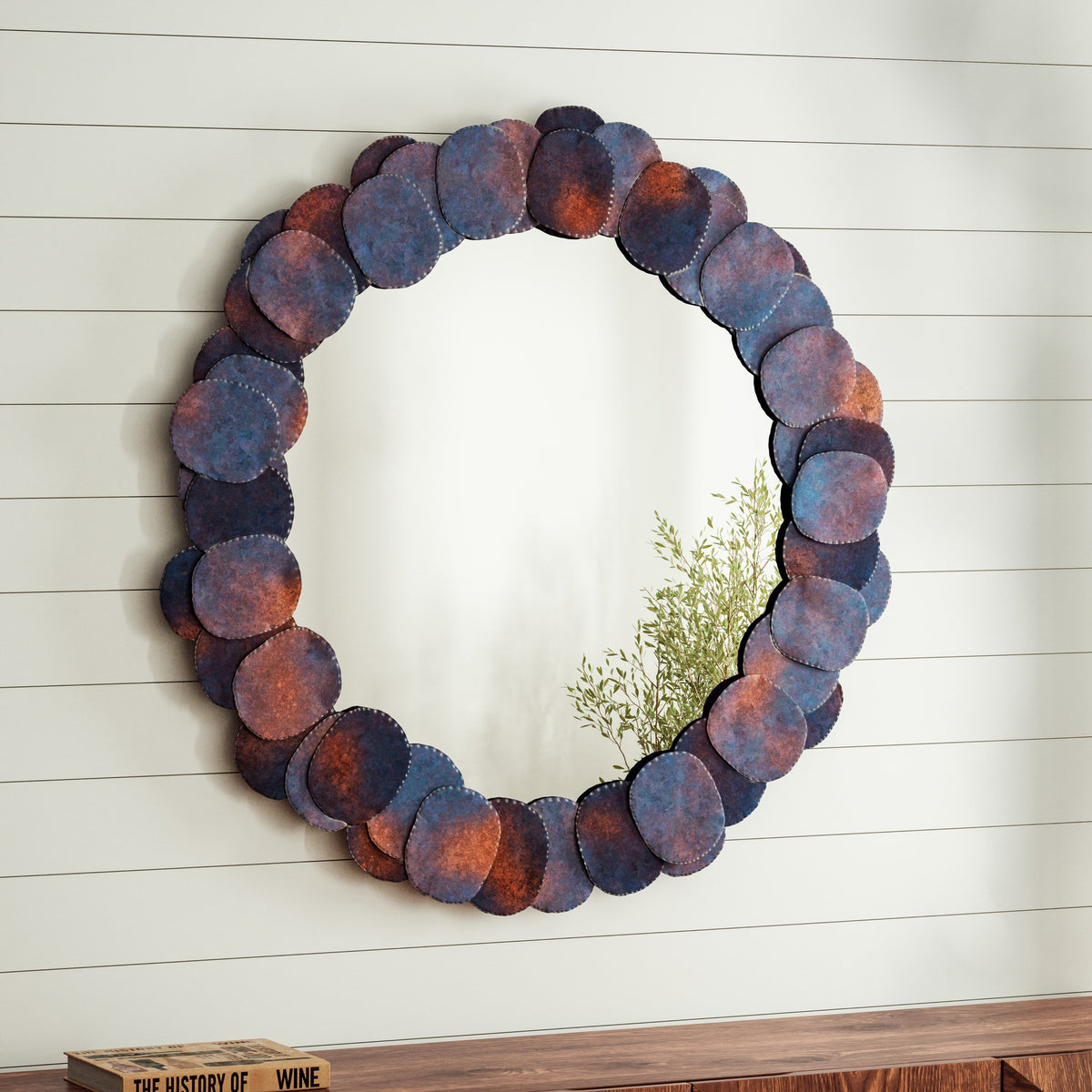Elements Suri Mirror 43"Dia. - Cobalt by Urbia - detail 7