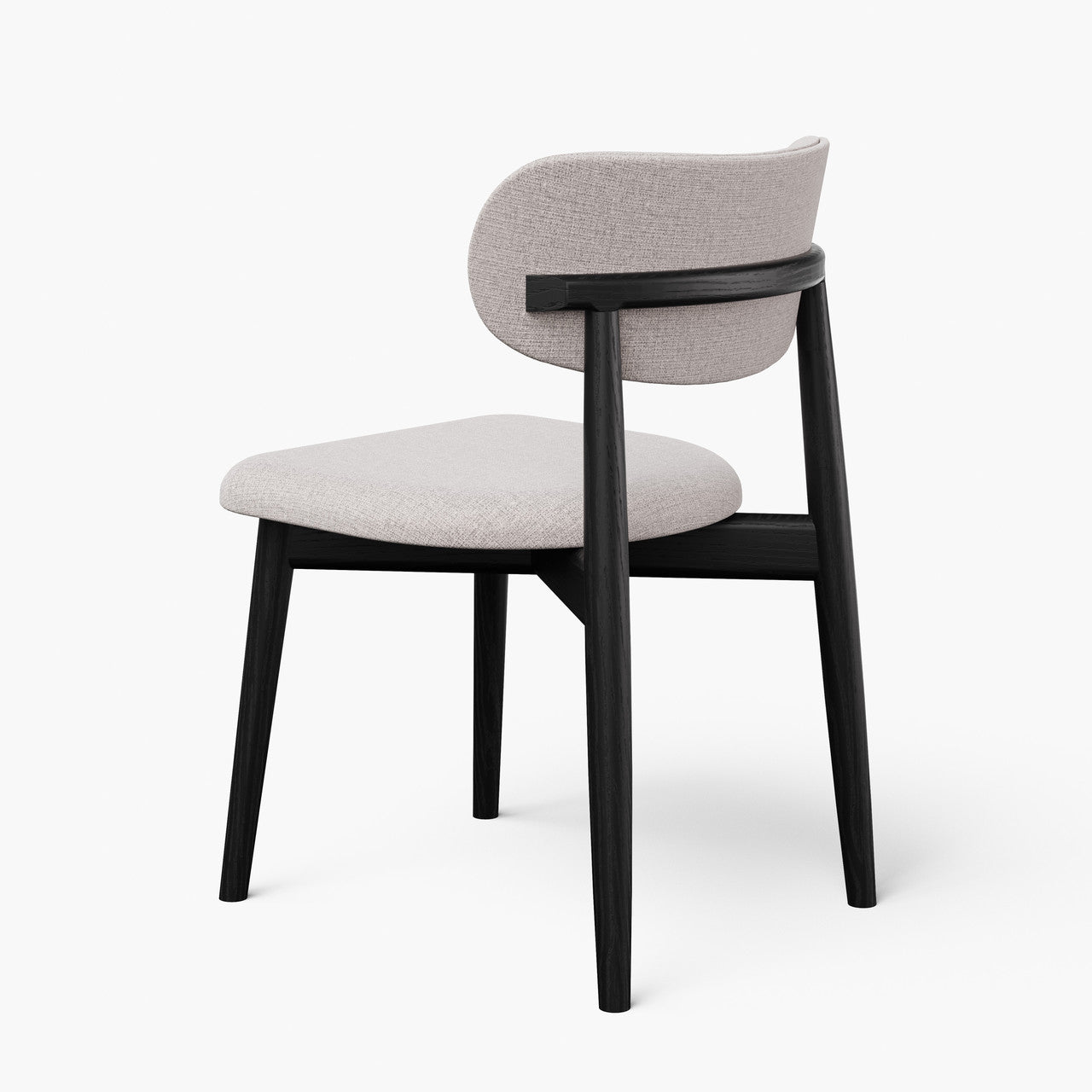 Modern Brazilian - Lucia Side Chair - Harvest Jute Upholstery - Ebano Frame