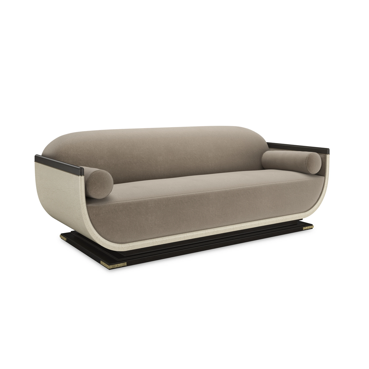 Helena Sofa Brushed Gold 88" by Caracole - view 3