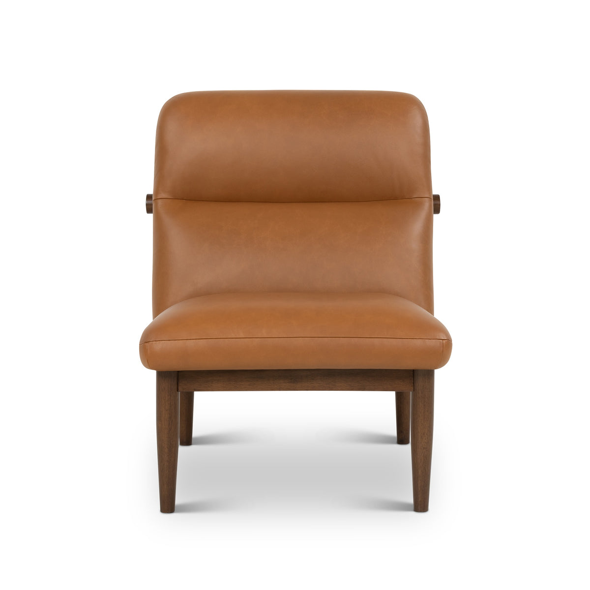 Hudson Leather Accent Chair Walnut, Panama Tan by Urbia - product view