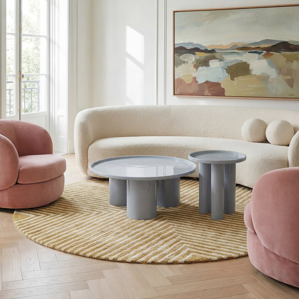 Sofia Enamel End Table Pearl Blue by Urbia - detail 5