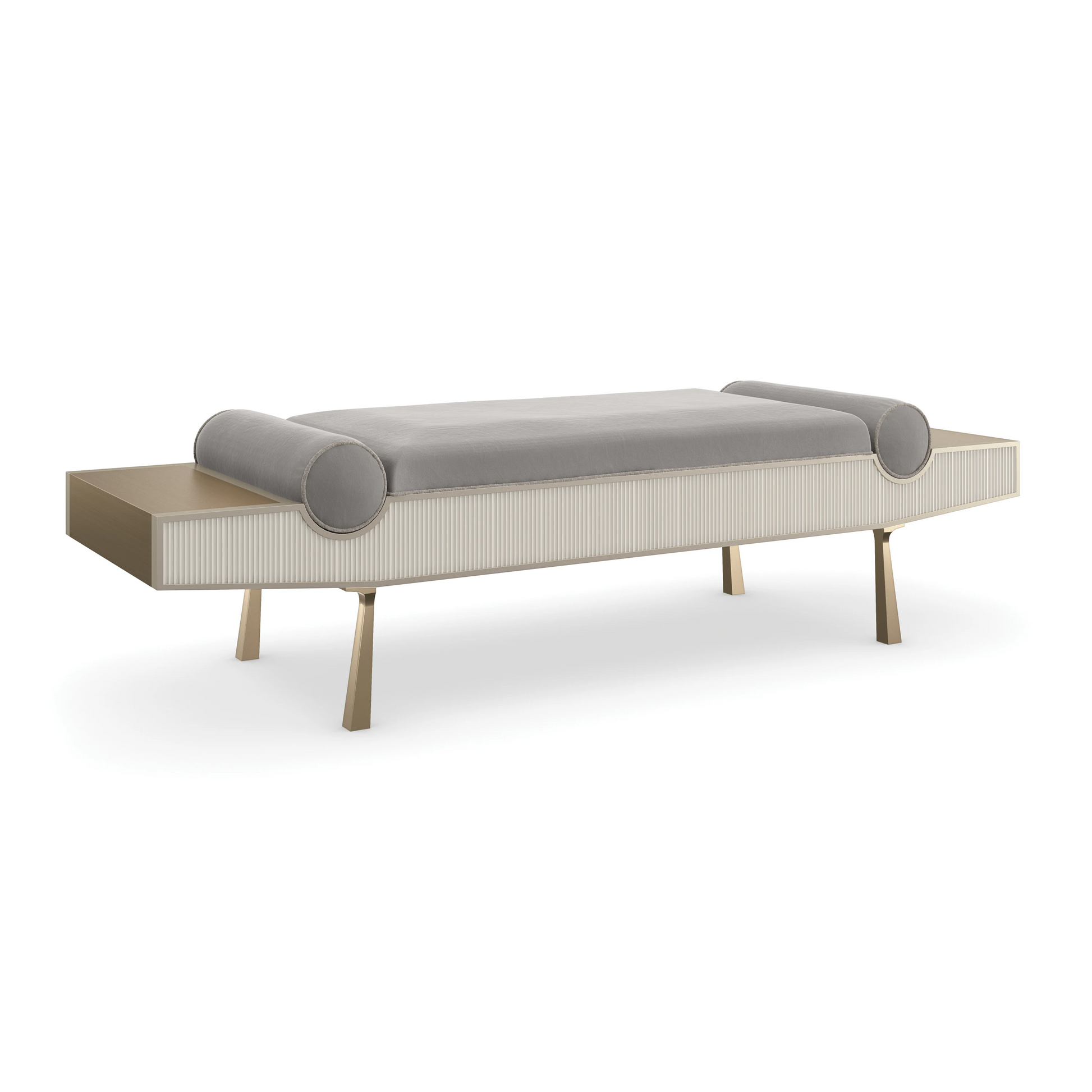 Roll Play Almond Milk Bench 66.50" by Caracole - view 2