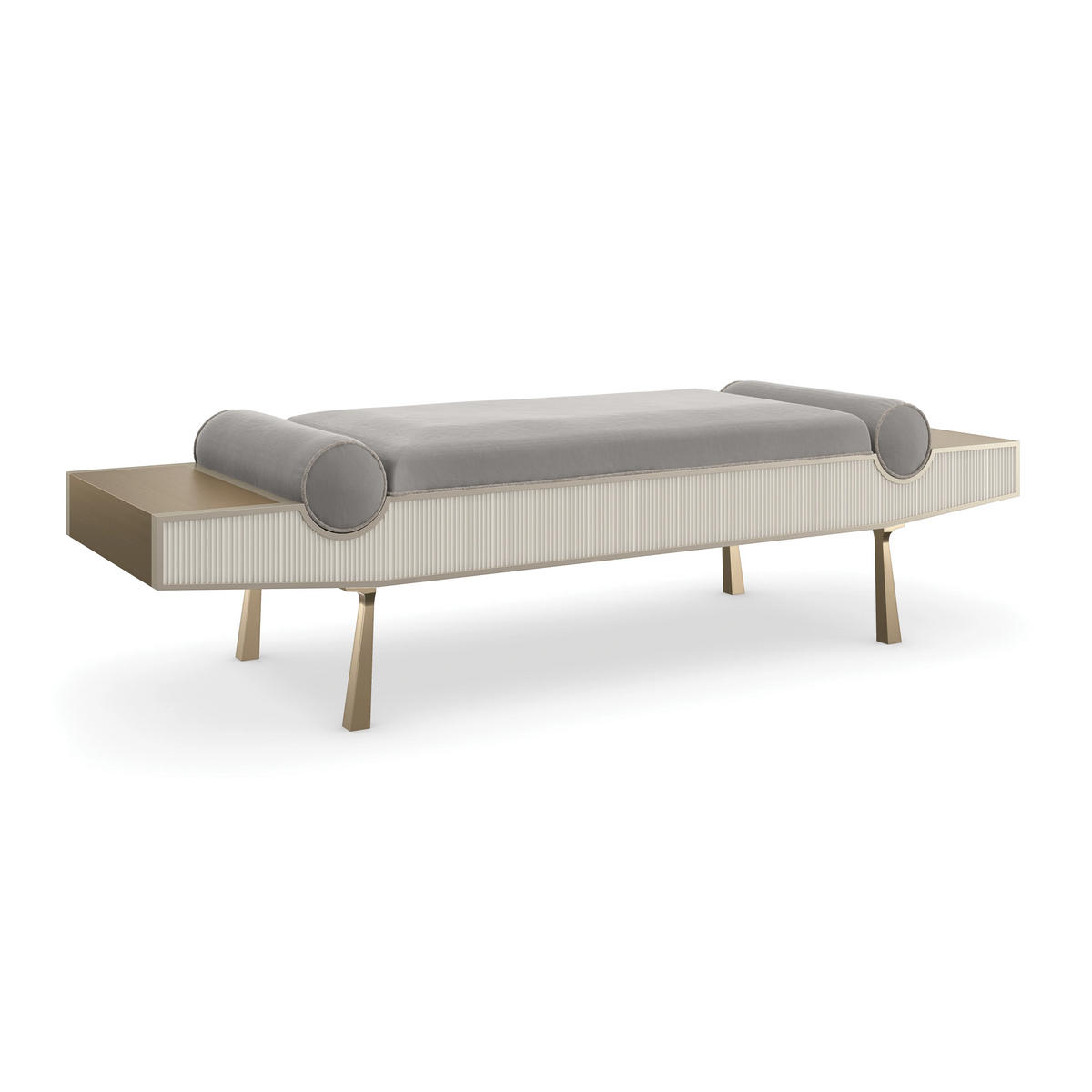 Roll Play Almond Milk Bench 66.50" by Caracole - view 2