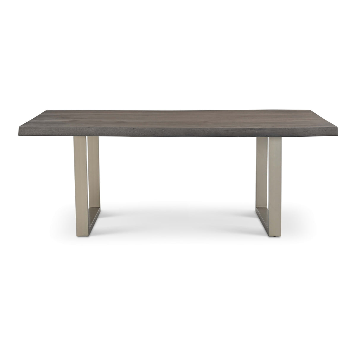 Brooks Dining Table U Base 40" x 79" Sandblasted Grey Top - Pewter Base by Urbia - product view