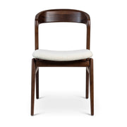 Modern Brazilian Velma Side Chair Medley Ivory Seat - Nogal Frame by Urbia - product view
