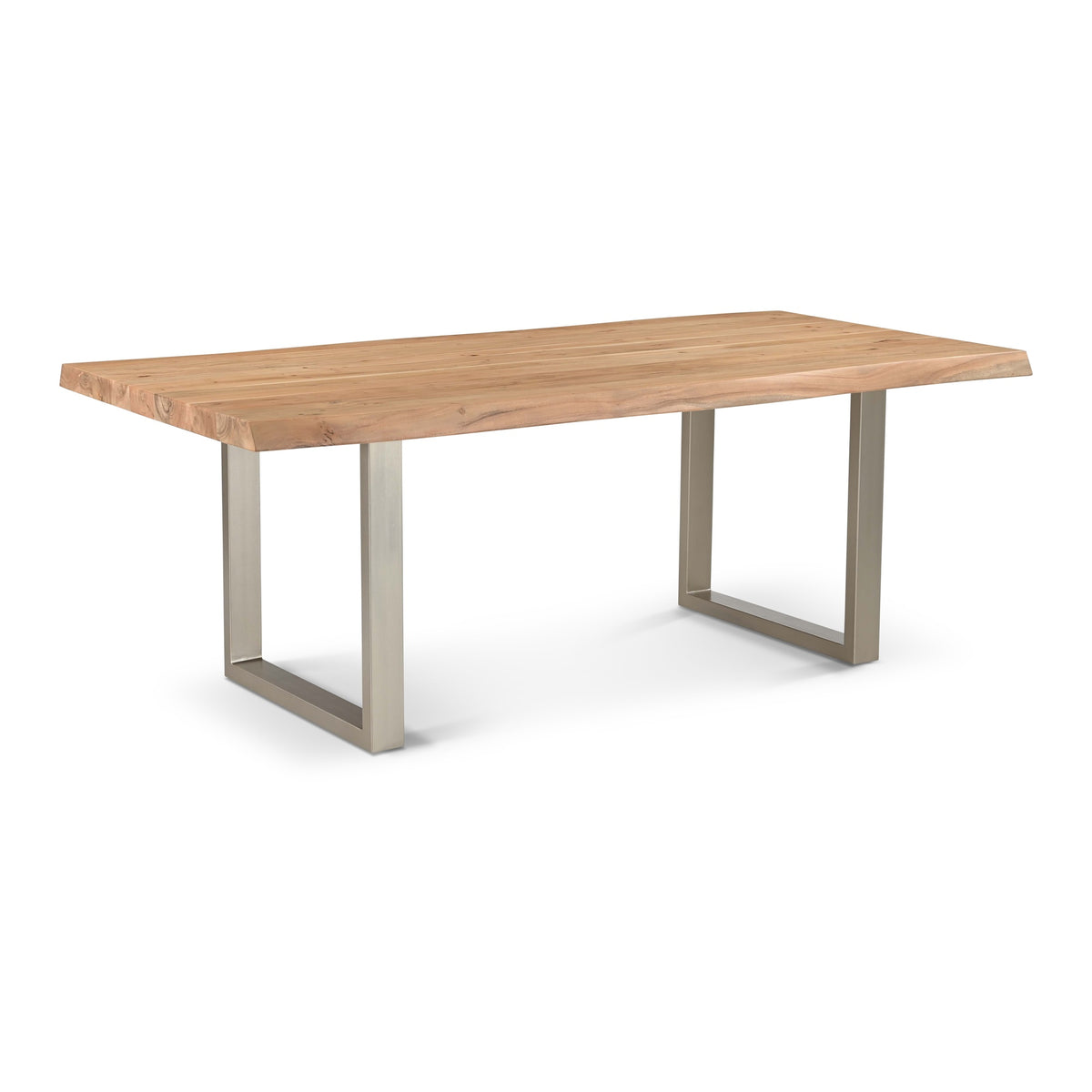 Brooks Dining Table U Base 40" x 79" Teak Top - Pewter Base by Urbia - detail 2