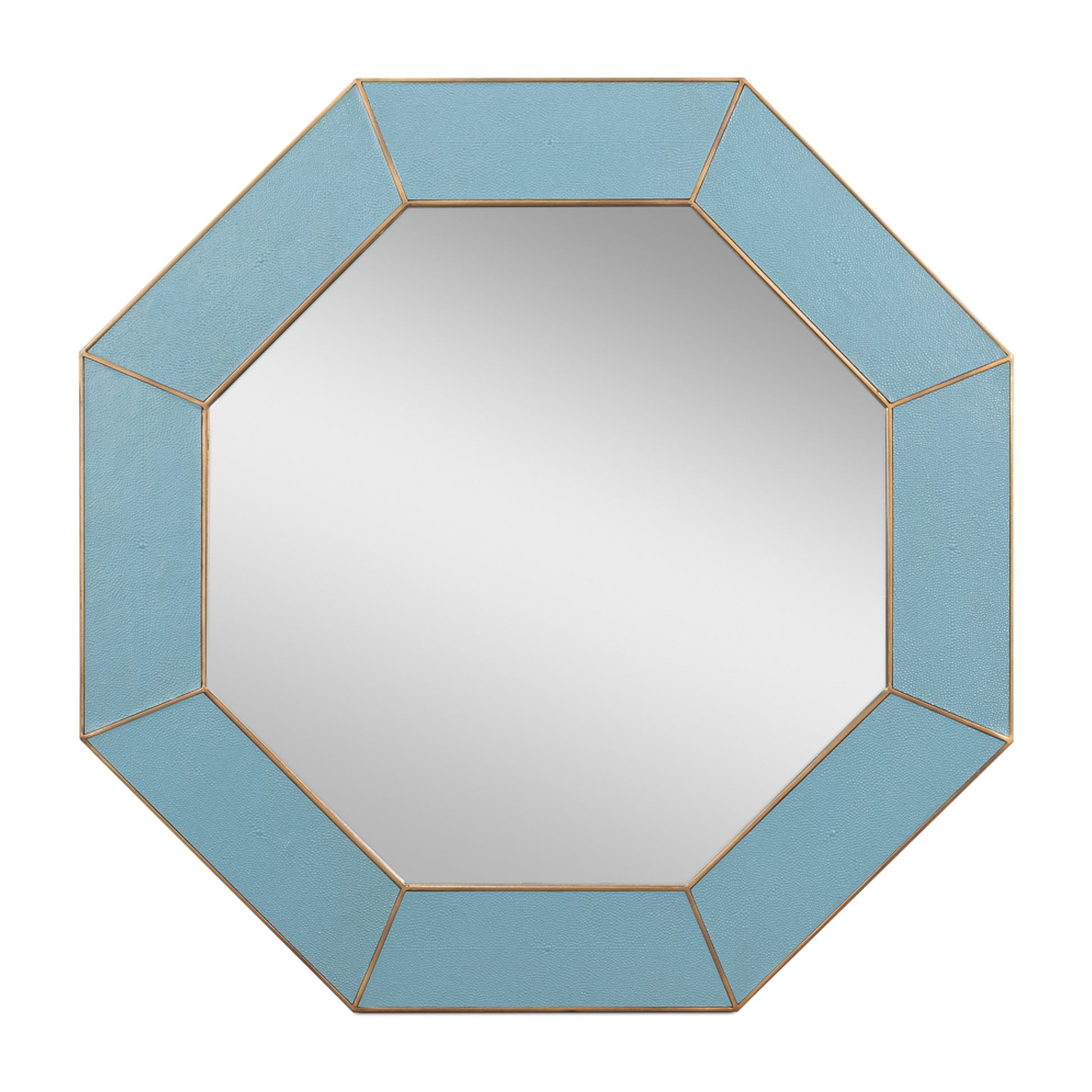 Eleanor Mirror,Shagreen,Chambray Blue by Sarreid Ltd