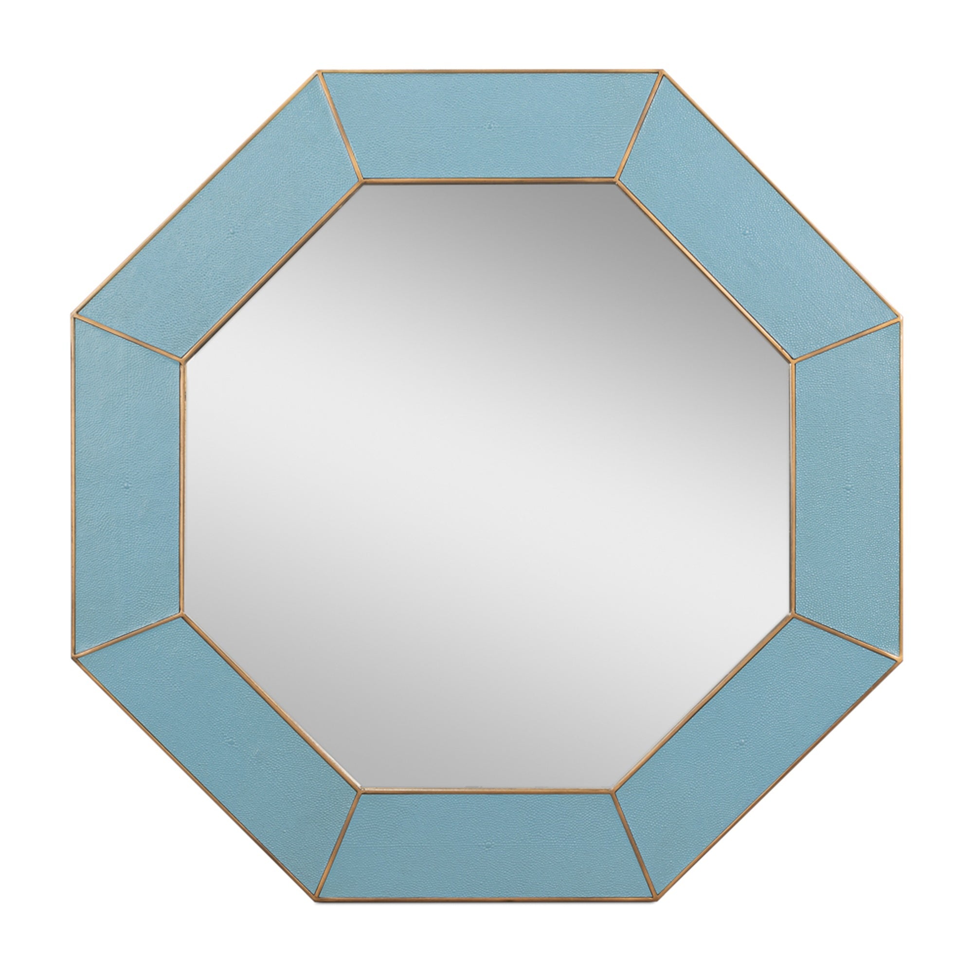 Eleanor Mirror,Shagreen,Chambray Blue by Sarreid Ltd